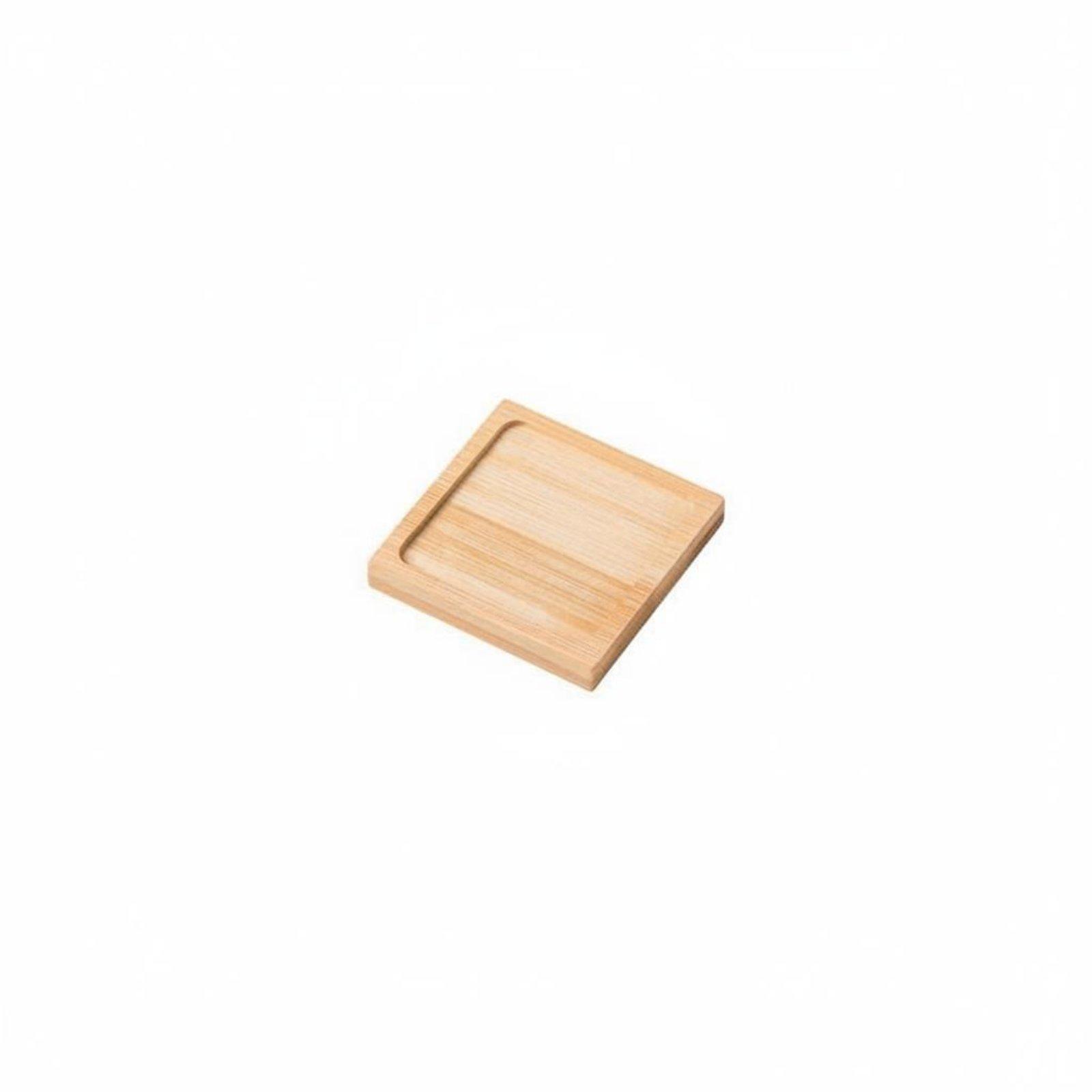 Drip Tray Saucer - Bandeja Industrial de Bambu Pequena Quadrada