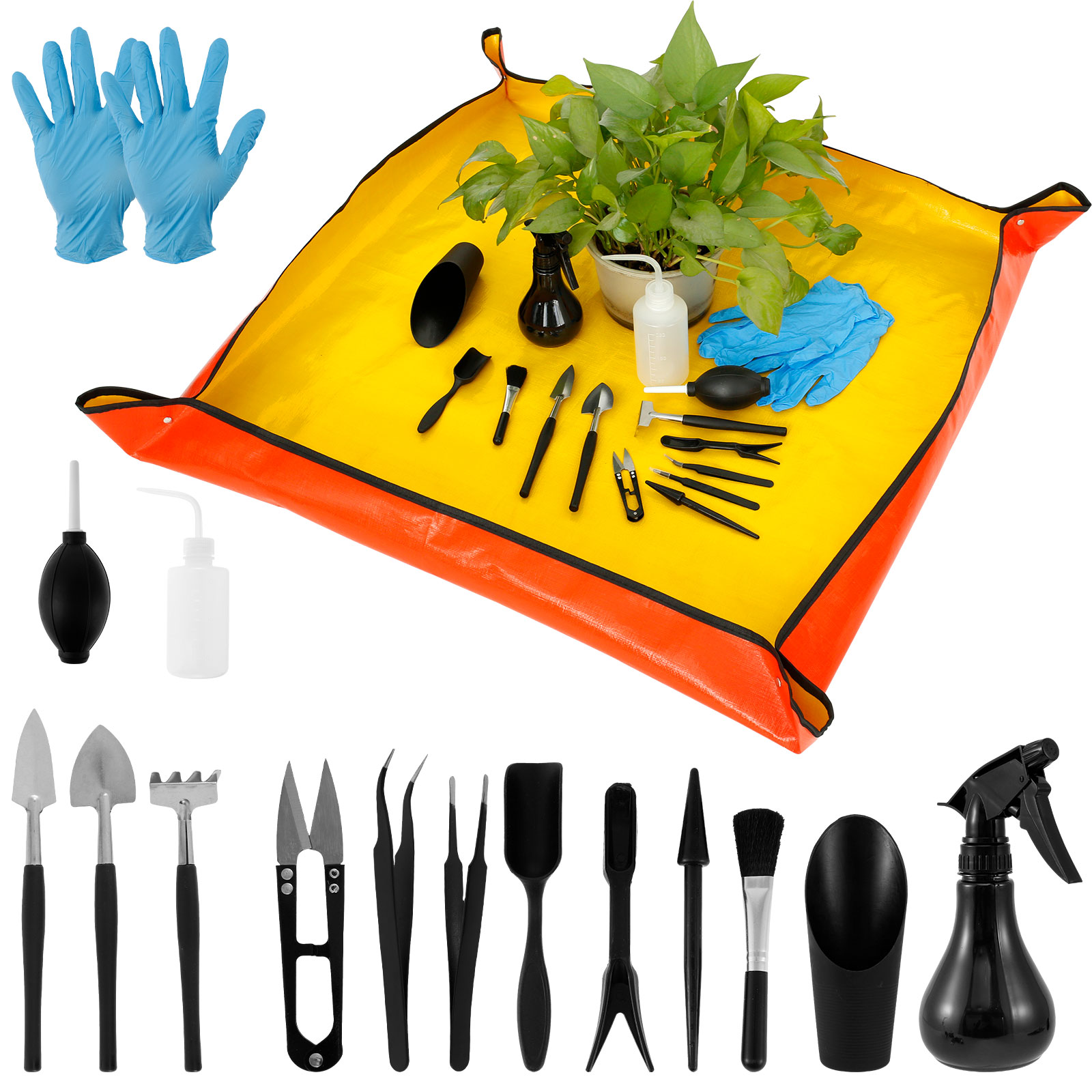 Bonsai Repotting Mat - 13/16 pçs jardim plantas suculentas ferramentas