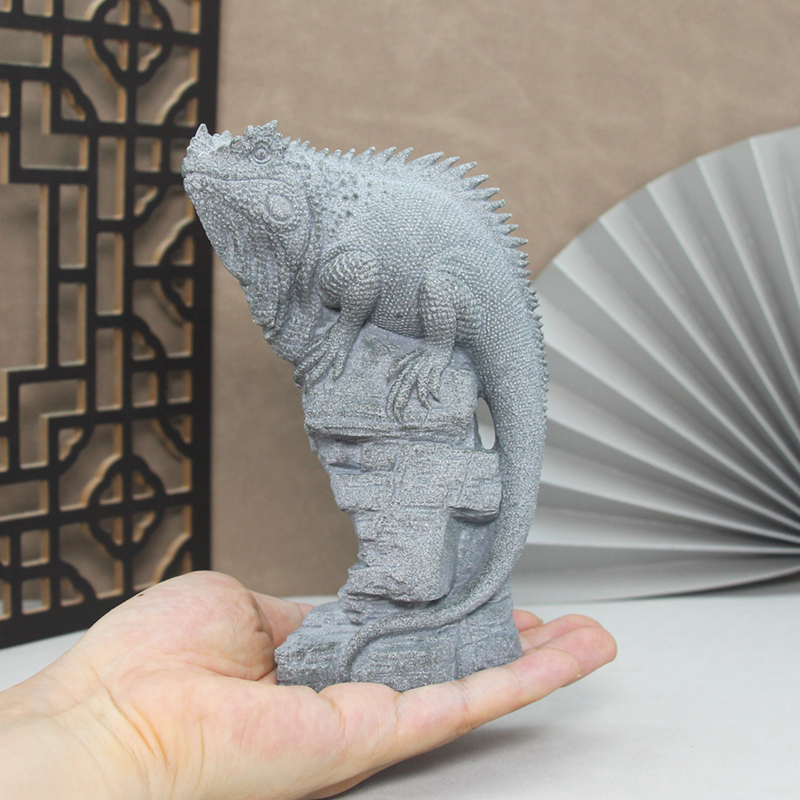 Bonsai Garden China - Pedra artificial lagarto leão dragão estatuetas