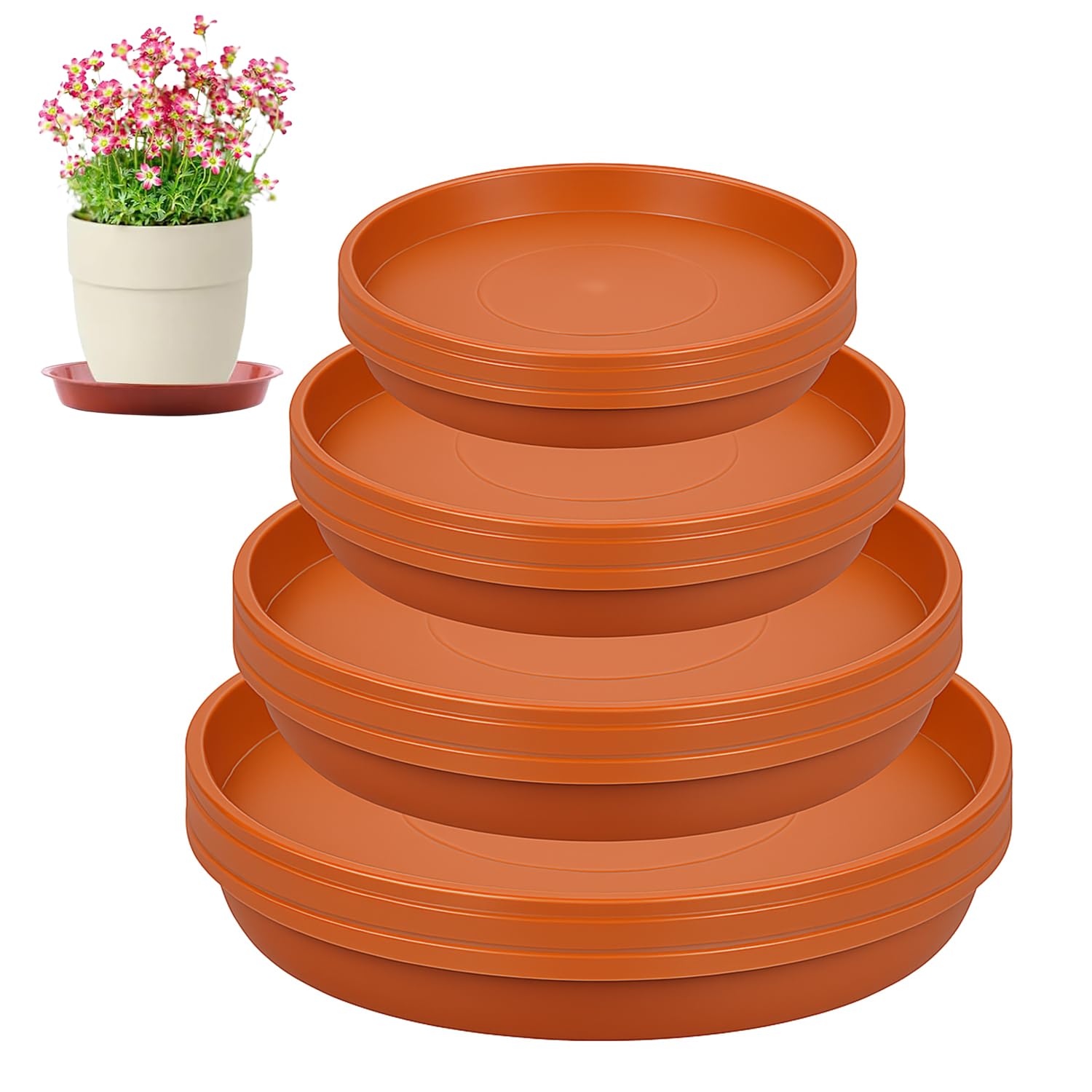 Drip Tray Saucer - 12 pires para vasos de plantas