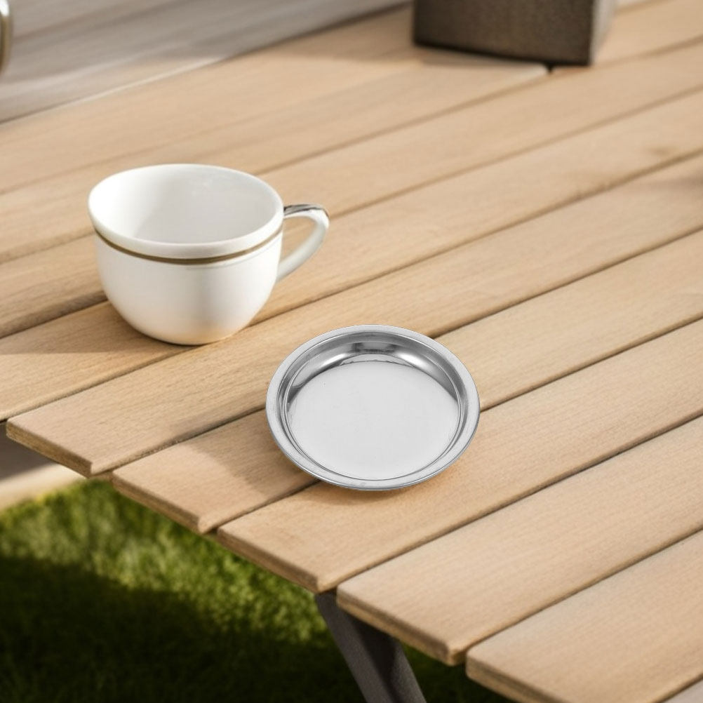 Drip Tray Saucer - 12 Peças Bandeja de Aço Inoxidável