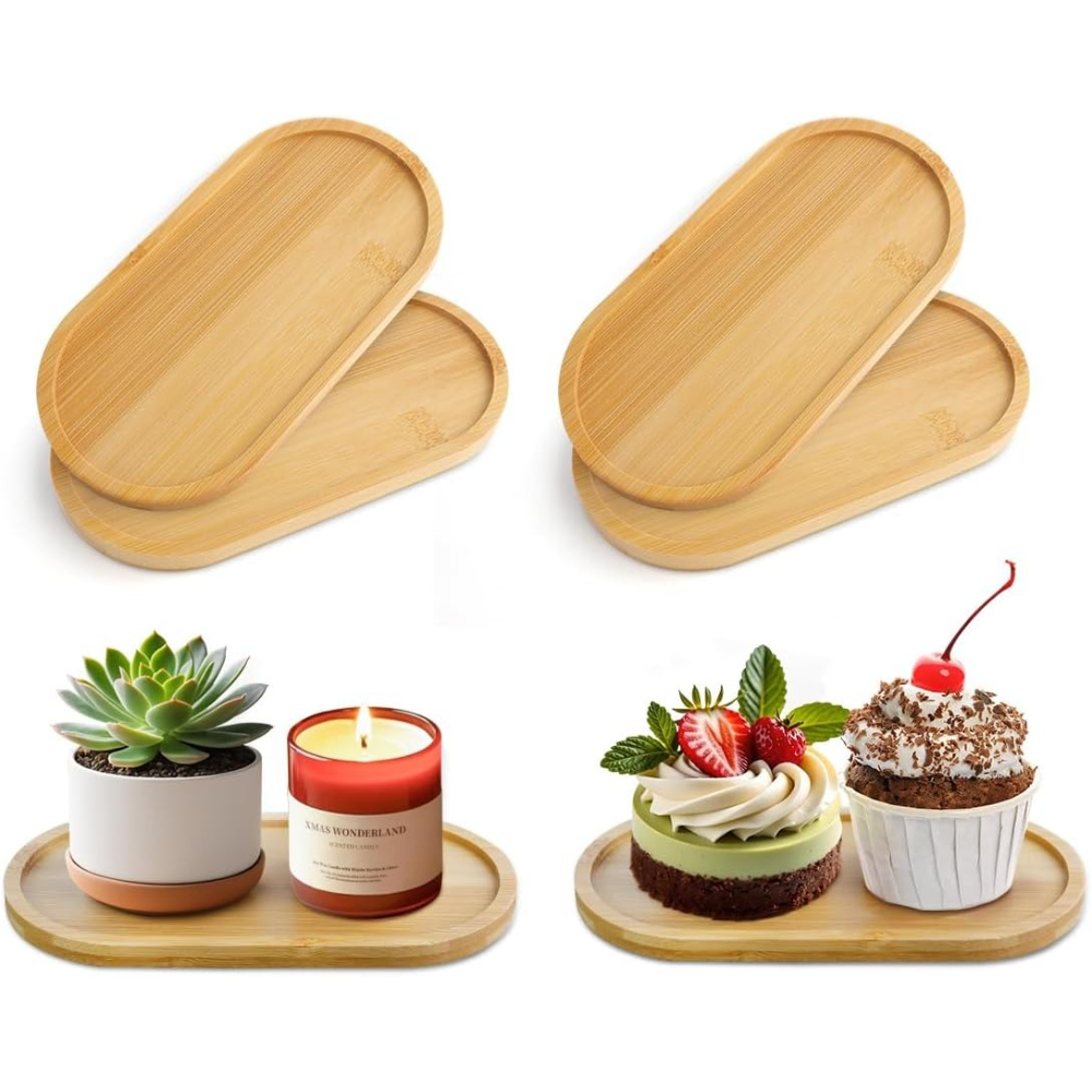 Drip Tray Saucer - 4 Peças de Bandeja Oval de