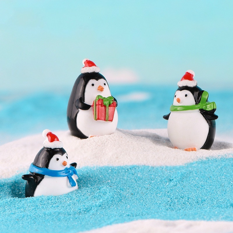 4 pçs mini resina pinguim micr - Bonsai Garden World avaliação e preço