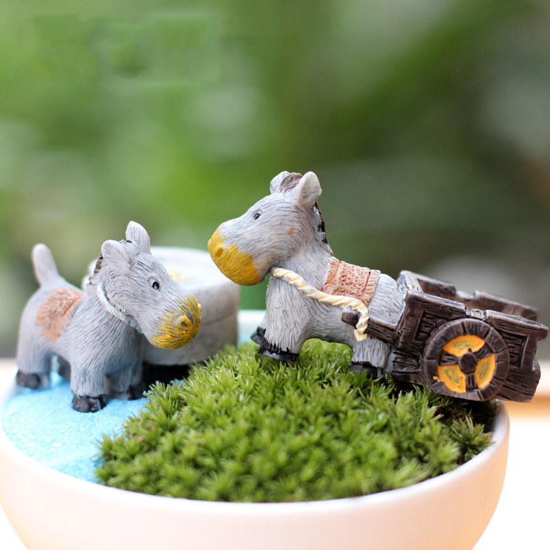 Estatuetas animais mini burro  - Bonsai Garden In Japan avaliação e preço
