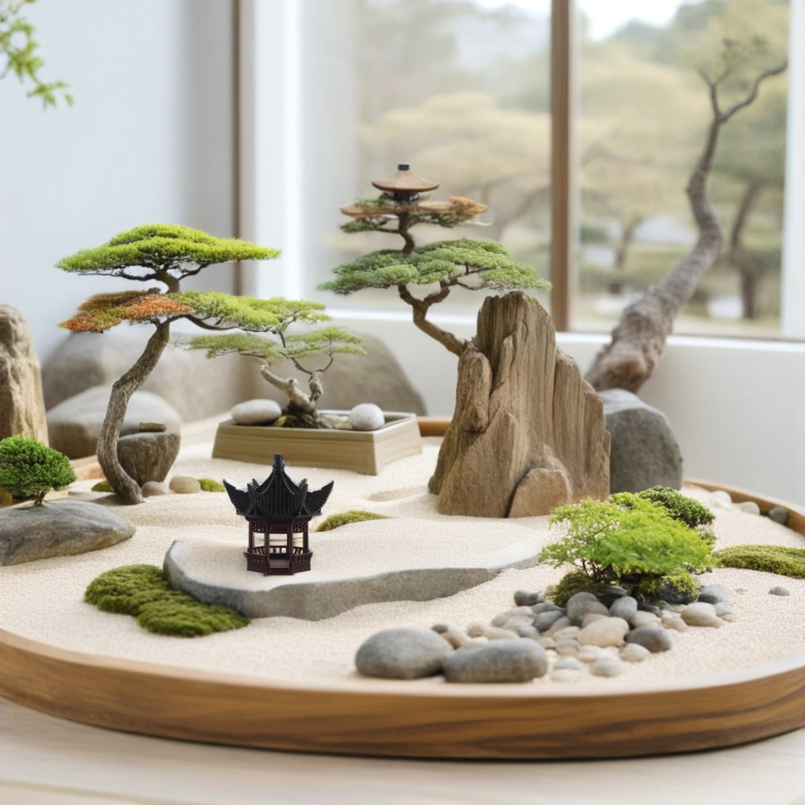 Mini Pagode Decorativo para Pa - Bonsai Garden Display avaliação e preço