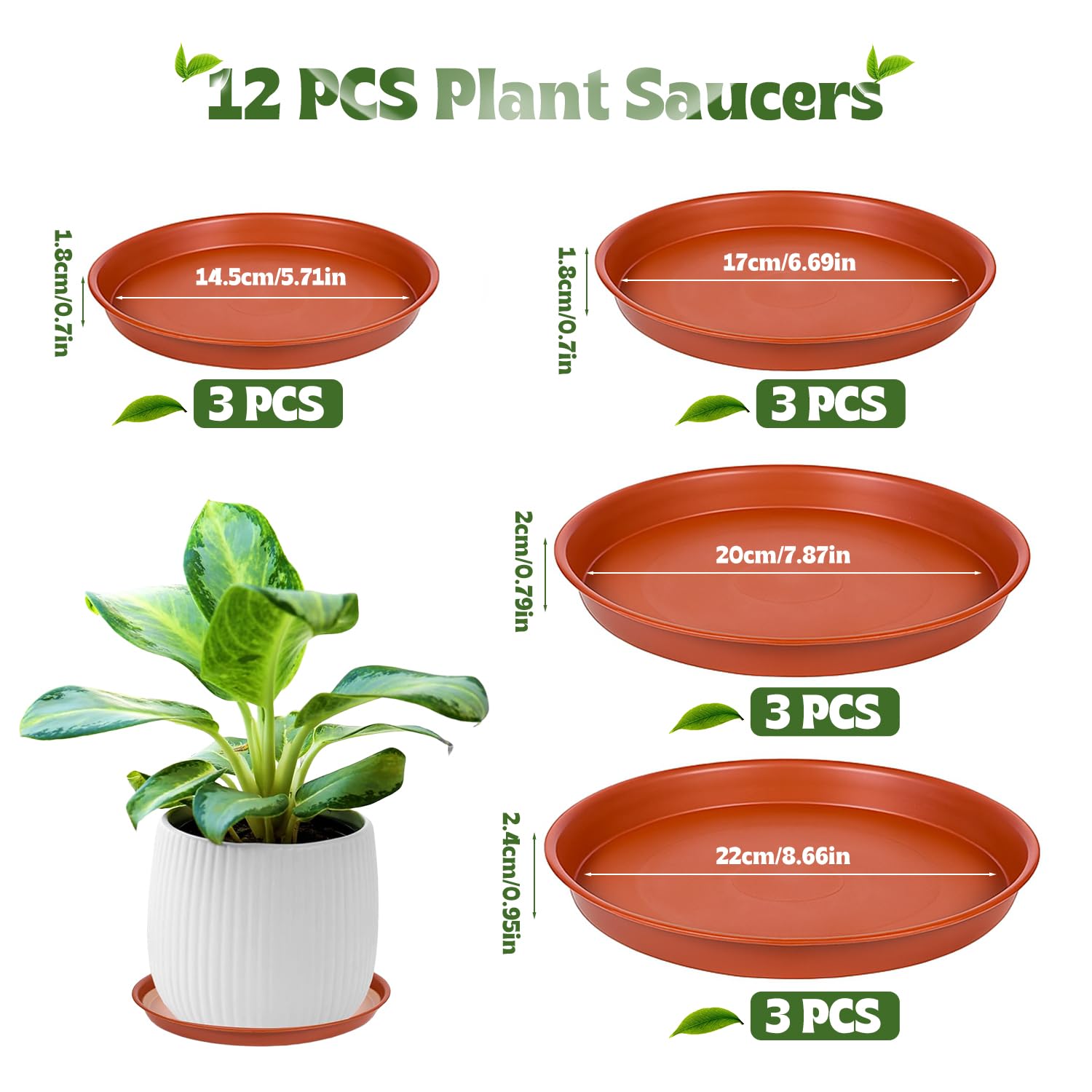 12 pires para vasos de plantas - Drip Tray Saucer avaliação e preço