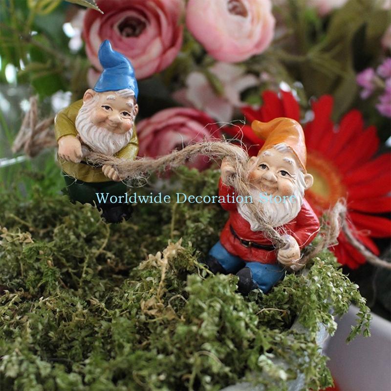 Q39B 4PCS Dwarf Resina Figuras - Bonsai Garden Layout avaliação e preço