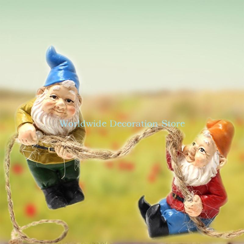Q39B 4PCS Dwarf Resina Figuras - Bonsai Garden Layout avaliação e preço