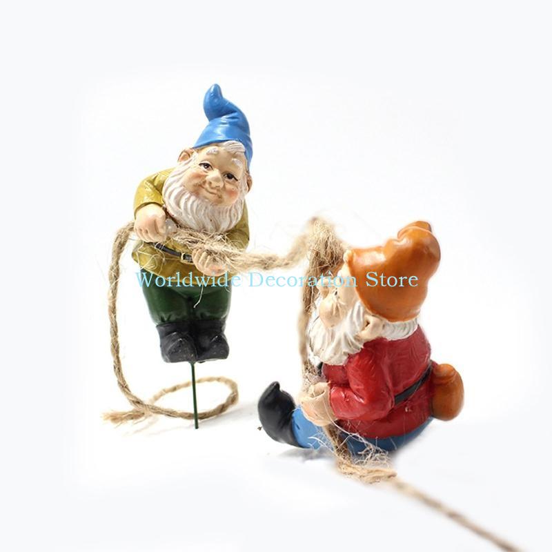 Q39B 4PCS Dwarf Resina Figuras - Bonsai Garden Layout avaliação e preço