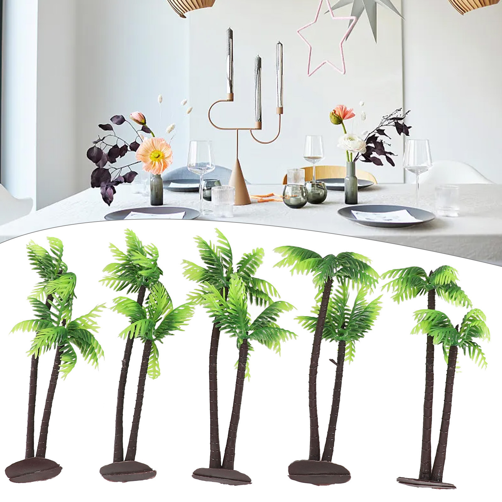 5 Peças de Palmeiras de Coco I - Bonsai Garden Layout avaliação e preço