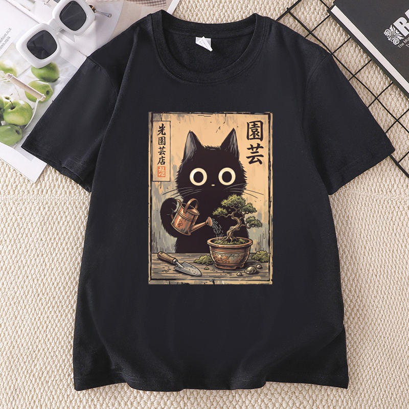 Camiseta Bonsai Black Cat, est - Bonsai Garden China avaliação e preço