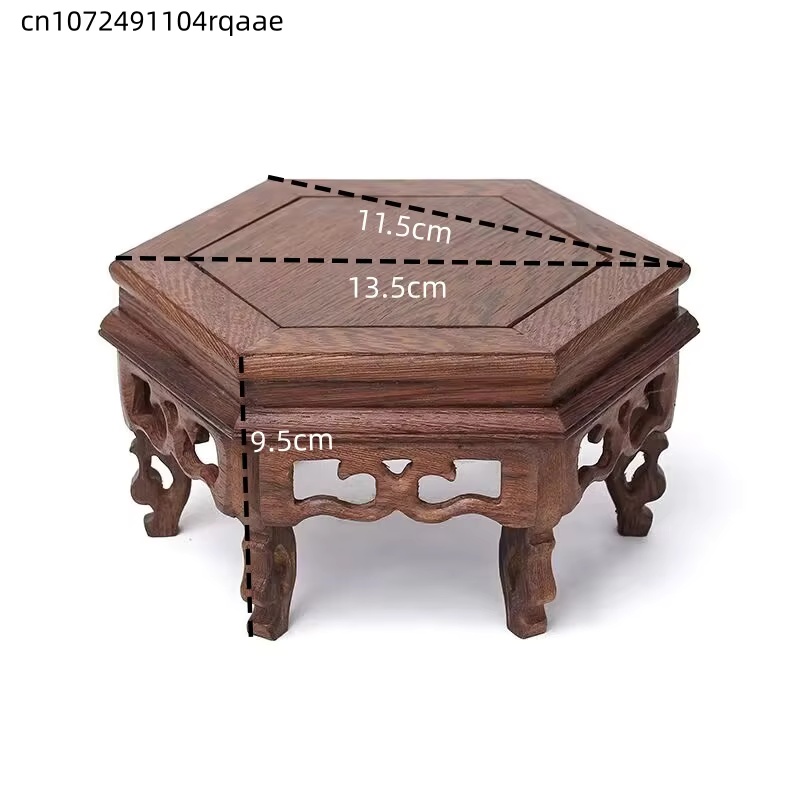 Suporte Hexagonal de Madeira p - Bonsai Garden Display avaliação e preço