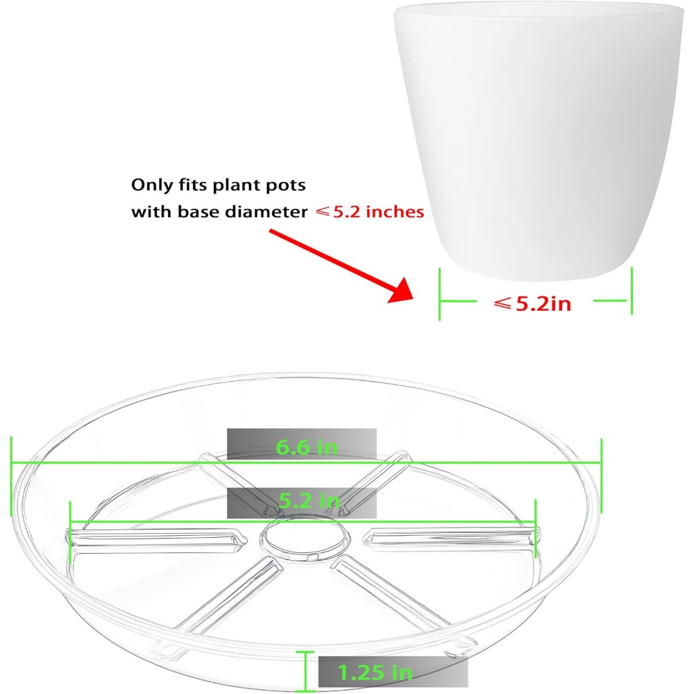 Conjunto com 6 Pratos Transpar - Drip Tray Saucer avaliação e preço