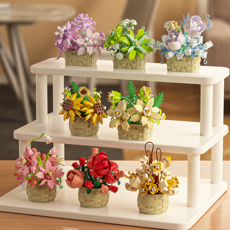 DIY MOC Plantas em Vaso: Rosa, - Bonsai Garden Lego Set avaliação e preço