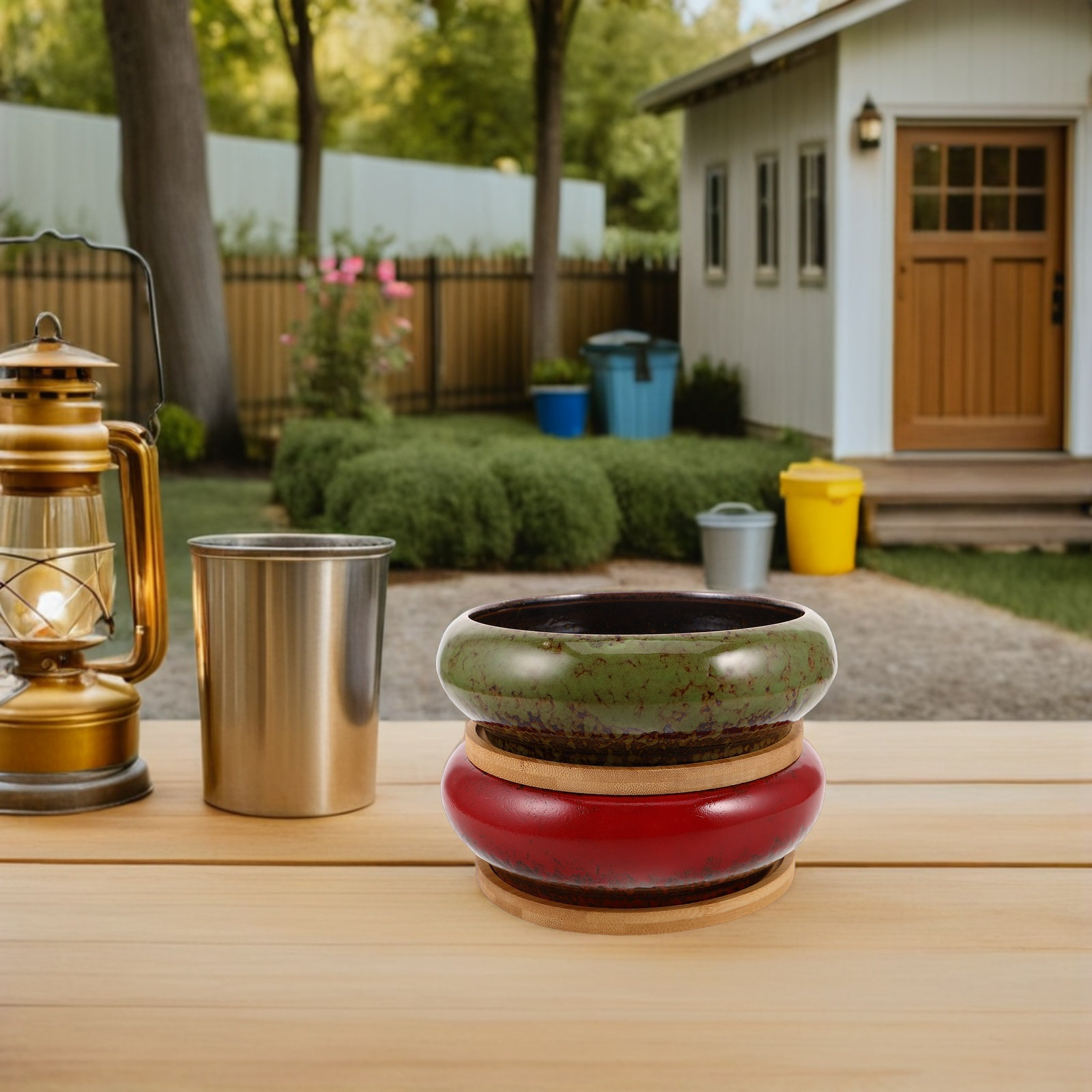 Conjunto de 2 Vasos de Cerâmic - Bonsai Garden Display avaliação e preço